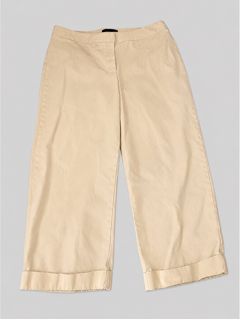 Y2K Moda International Beige Wide Leg Cotton Pants Size 12
